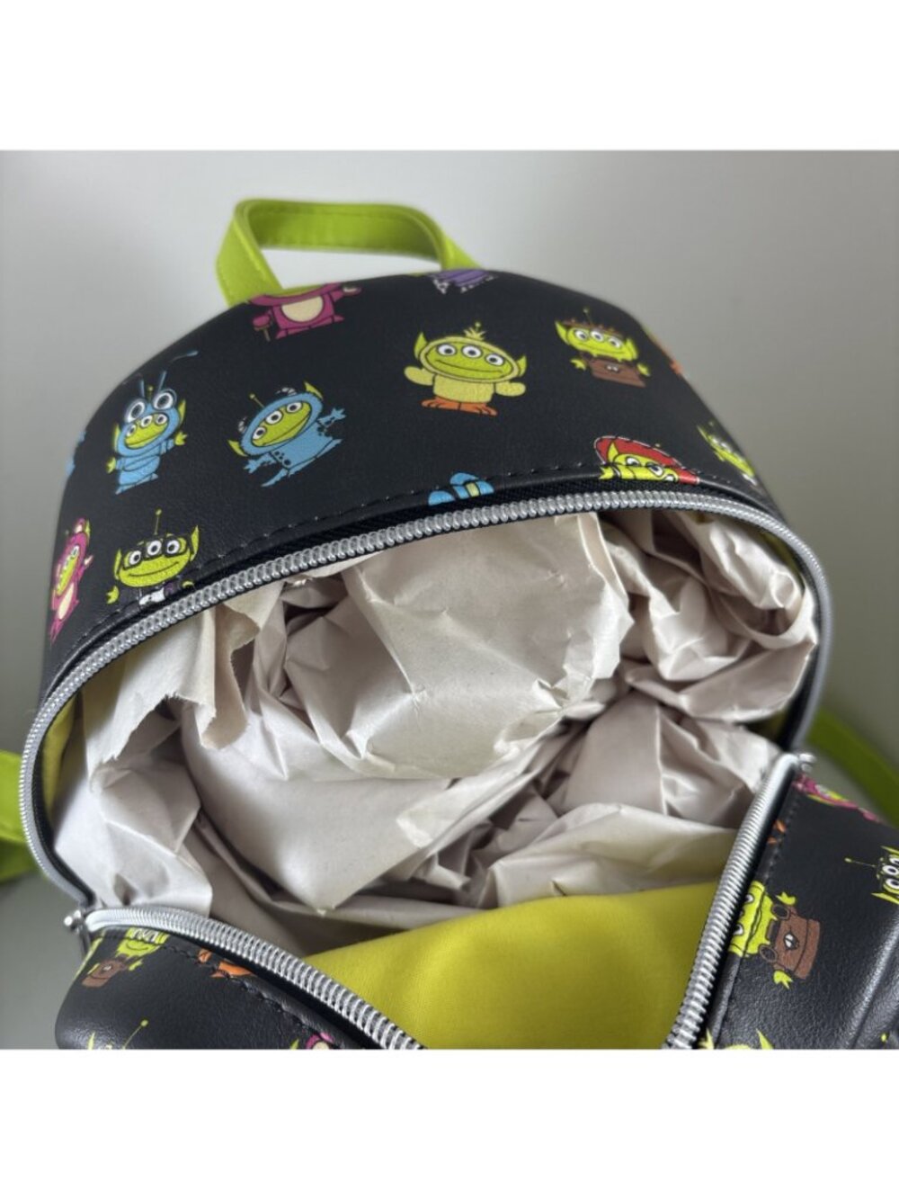 Disney Pixar Toy Story Alien Remix Mini Backpack Loungefly New With Wallet - Picture 4 of 7